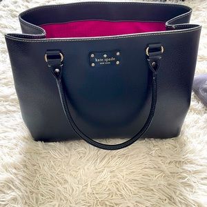 Kate Spade Wellesley Elena Large Black Leather tote!